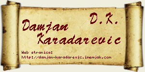 Damjan Karadarević vizit kartica